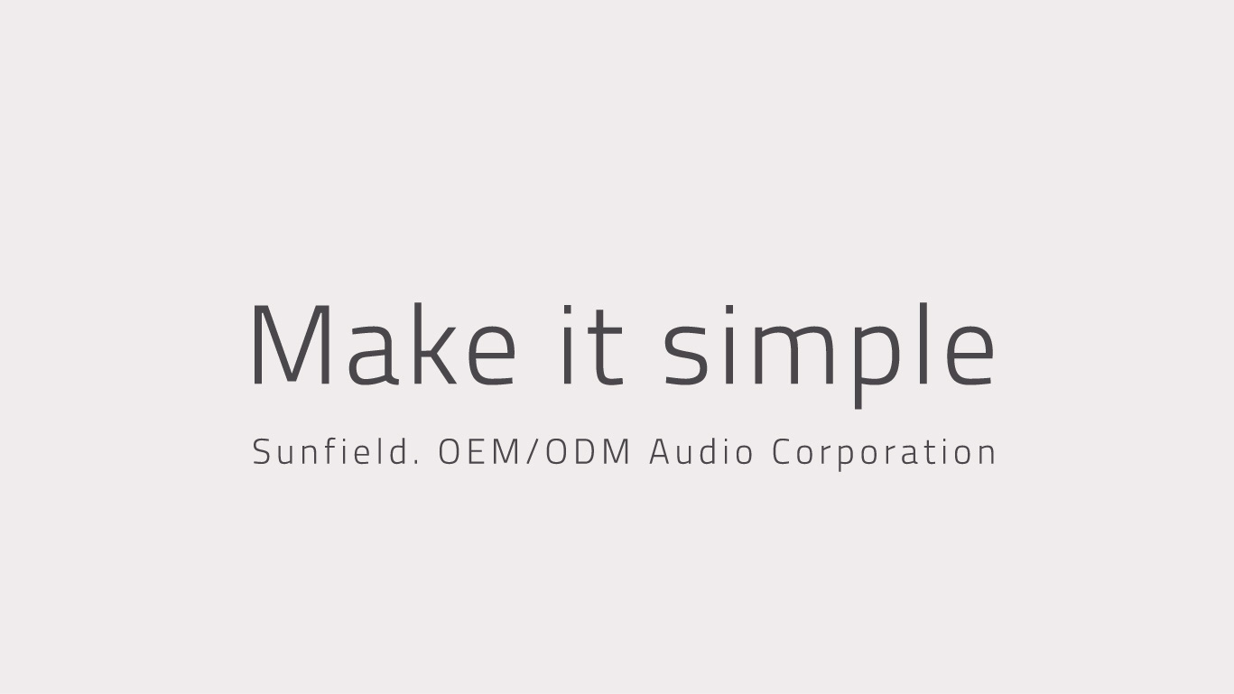 Giancarlo Arbelli - Sunfield - OEM ODM Audio Corporation - Concept